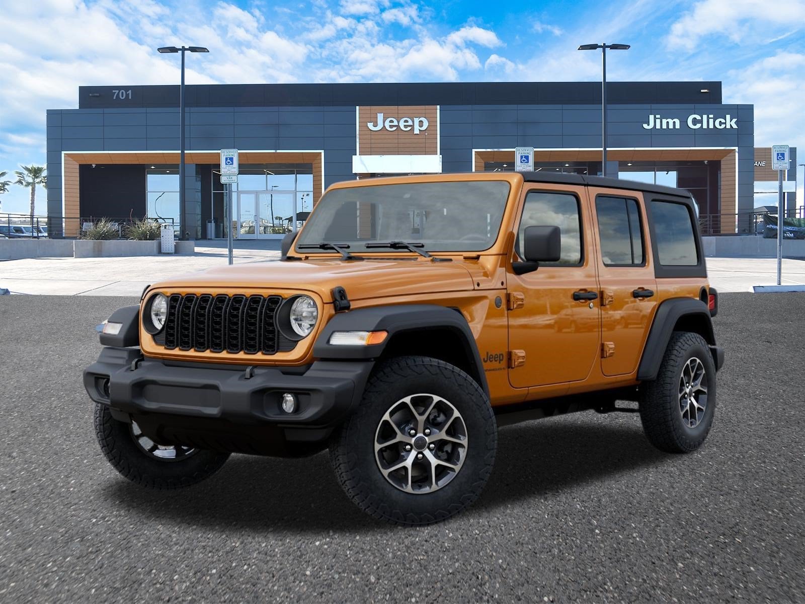 2026 Jeep Wrangler WRANGLER 4-DOOR SPORT S in Goldilocks Exterior Paint — front three-quarter view