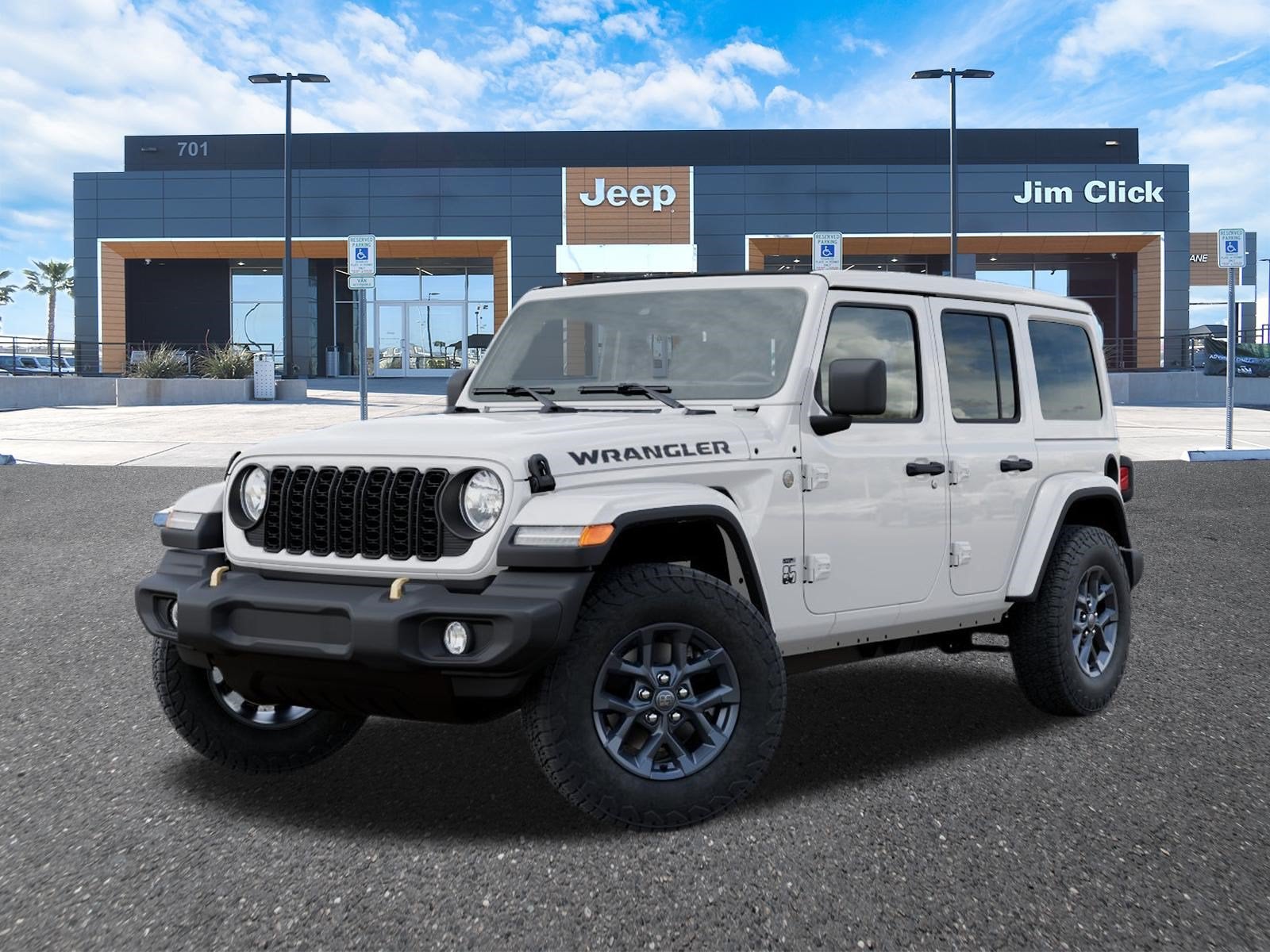 2026 Jeep Wrangler WRANGLER 4-DOOR 85TH ANNIVERSARY EDITION in Bright White Clear-Coat Exterior Paint — front three-quarter view