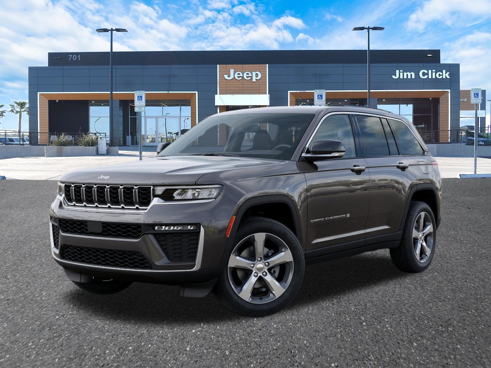 2026 Jeep Grand Cherokee GRAND CHEROKEE LIMITED 4X2 in Baltic Gray Metallic Clear-Coat Exterior Paint — front three-quarter view