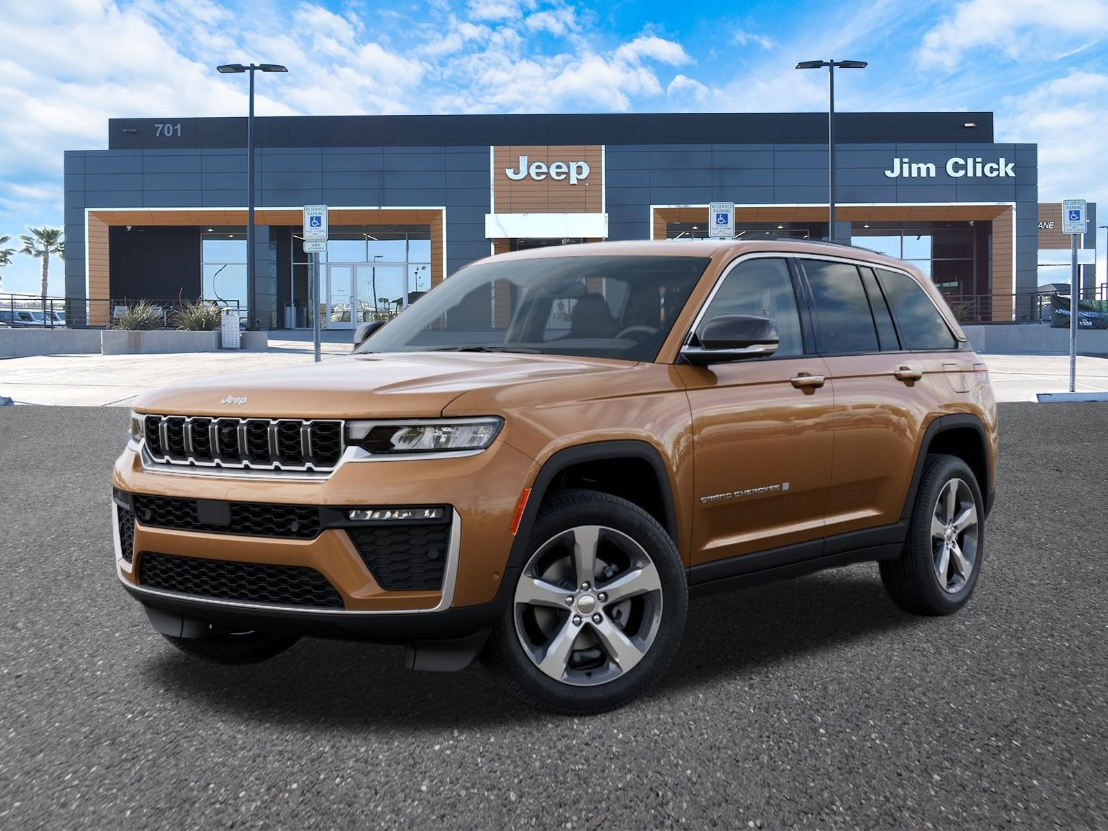 2026 Jeep Grand Cherokee GRAND CHEROKEE LIMITED 4X4 in Copper Shino Metallic Clear-Coat Exterior Paint — front three-quarter view