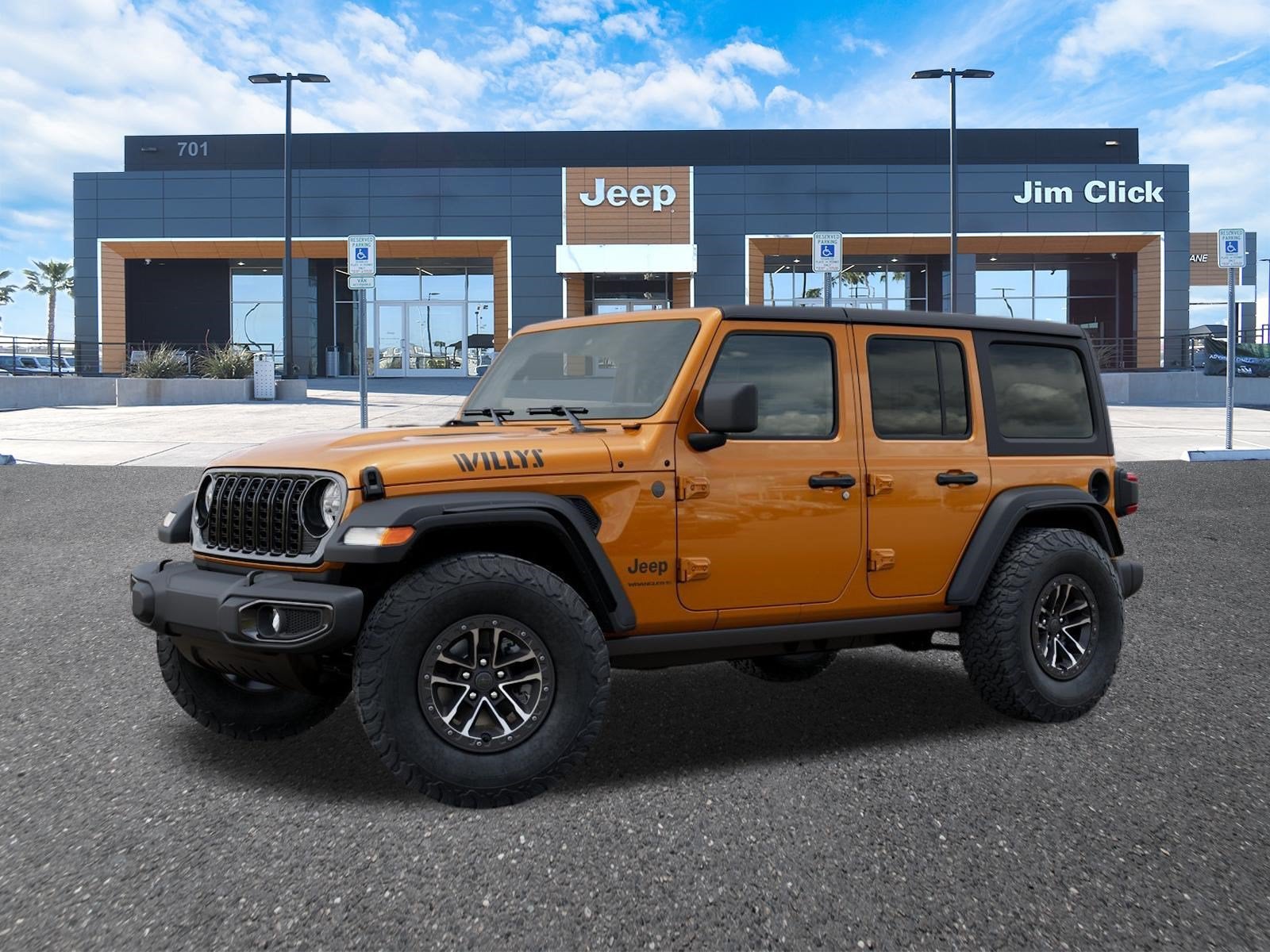 2026 Jeep Wrangler WRANGLER 4-DOOR WILLYS in Goldilocks Exterior Paint — front three-quarter view
