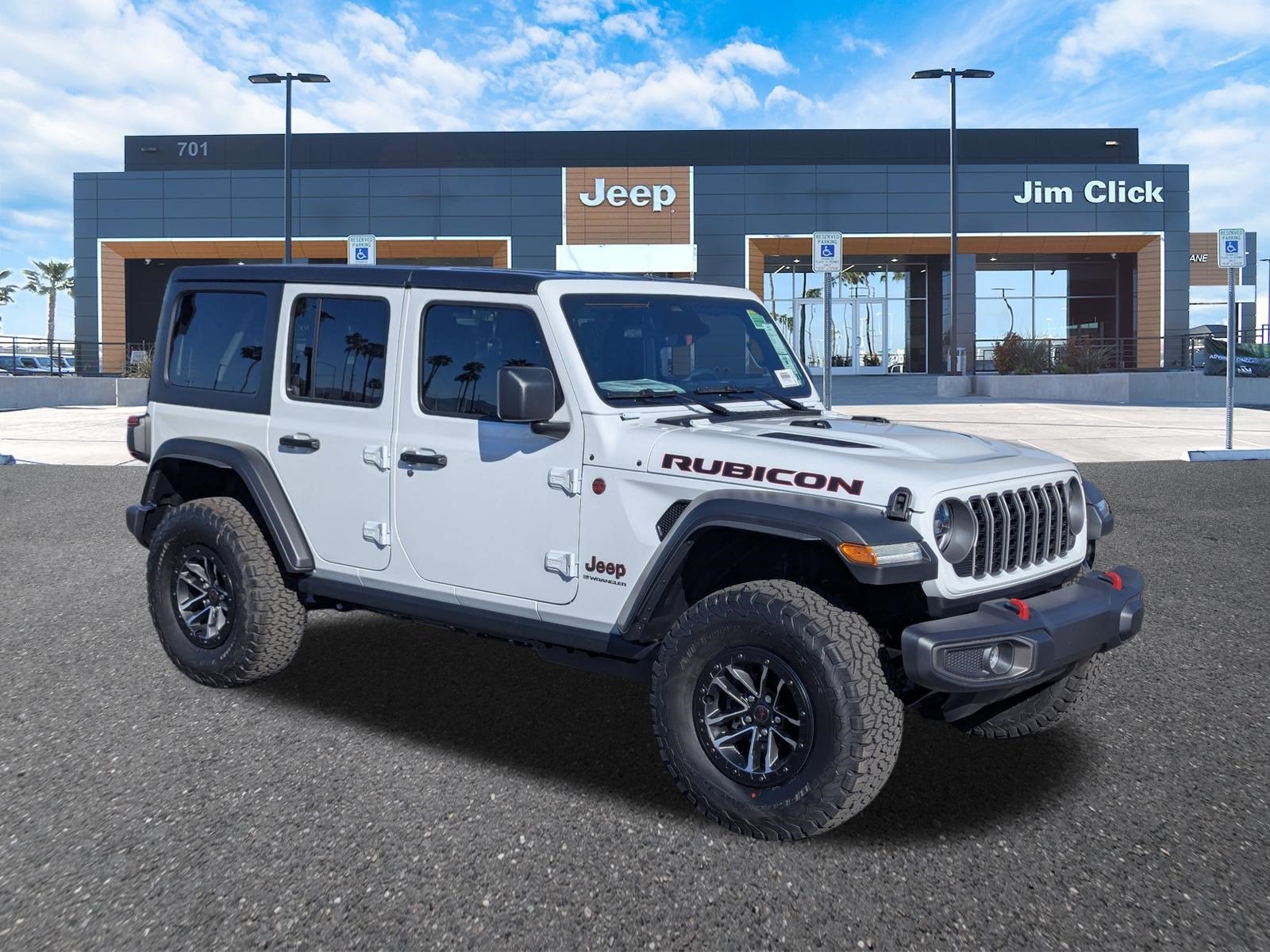 2026 Jeep Wrangler WRANGLER 4-DOOR RUBICON in Bright White Clear-Coat Exterior Paint — front three-quarter view