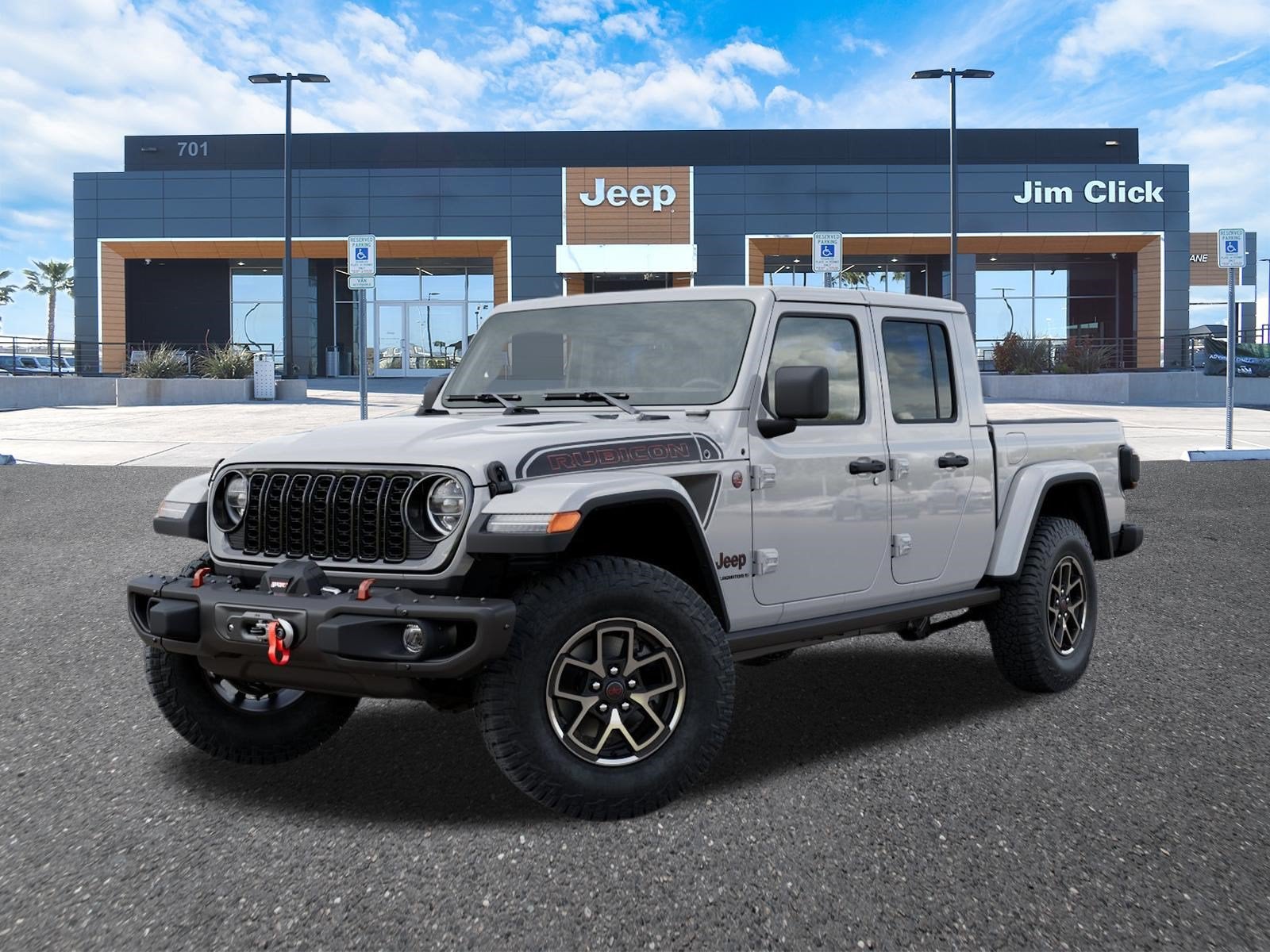 2026 Jeep Gladiator GLADIATOR SHADOW OPS 4X4 in Bright White Clear-Coat Exterior Paint — front three-quarter view