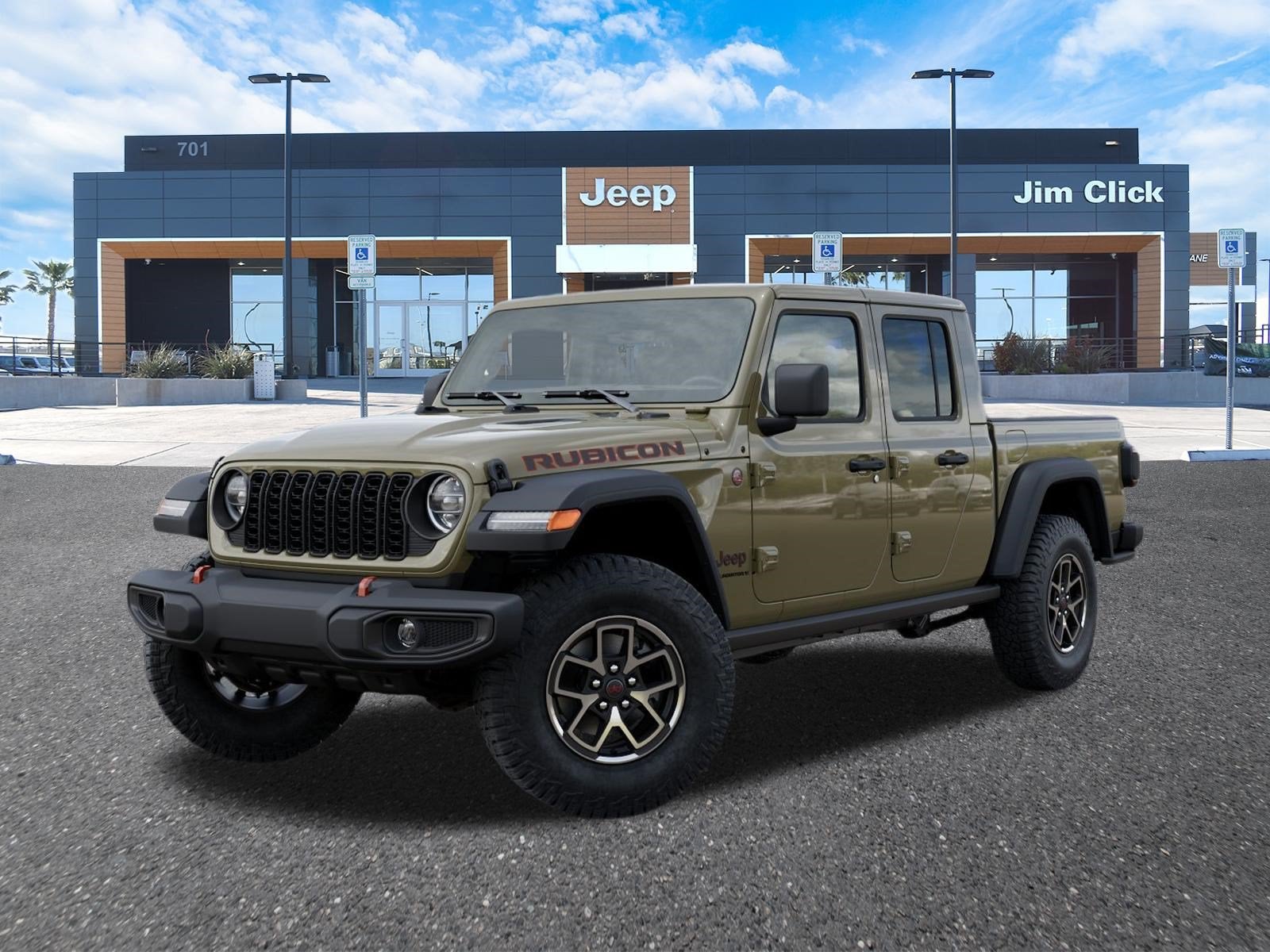 2026 Jeep Gladiator GLADIATOR RUBICON 4X4 in 41 Exterior Paint — front three-quarter view