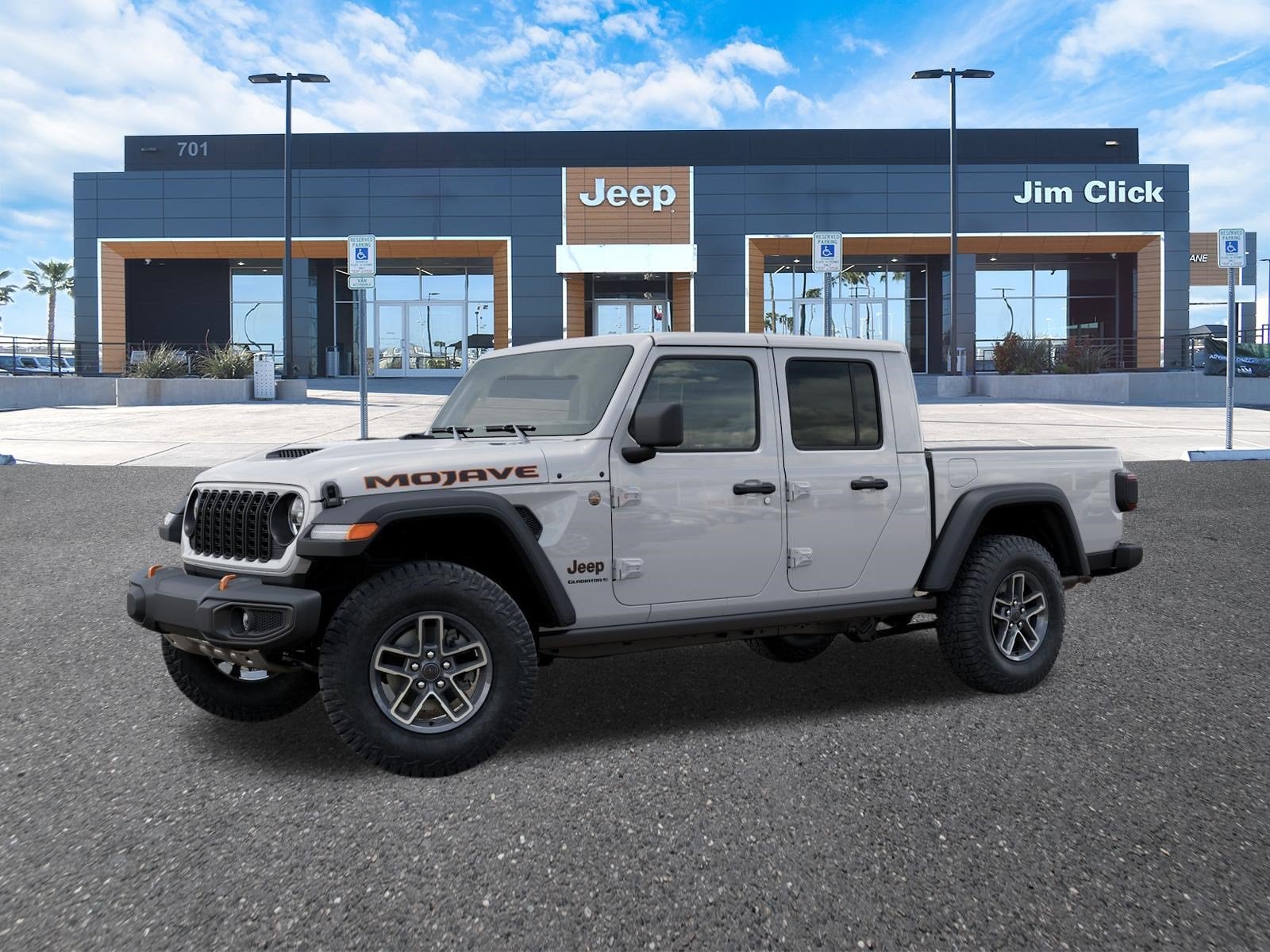 2026 Jeep Gladiator GLADIATOR MOJAVE 4X4 in Bright White Clear-Coat Exterior Paint — front three-quarter view