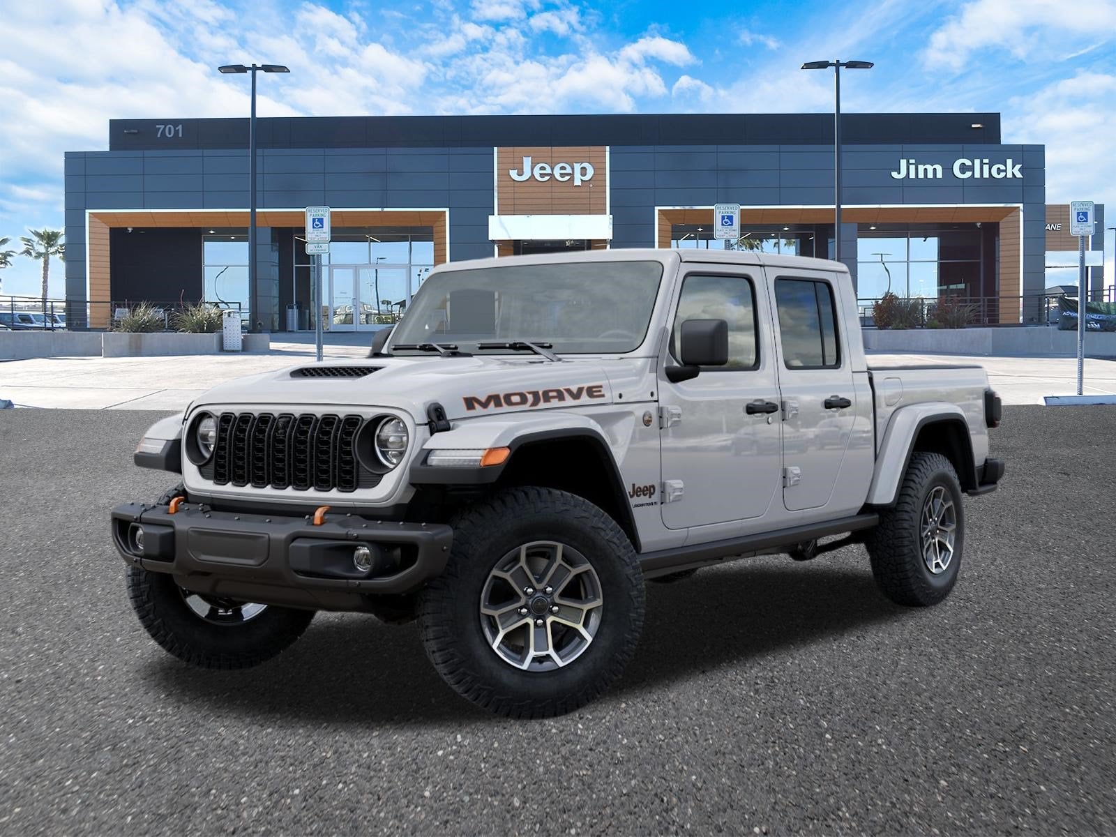 2026 Jeep Gladiator GLADIATOR MOJAVE X 4X4 in Bright White Clear-Coat Exterior Paint — front three-quarter view