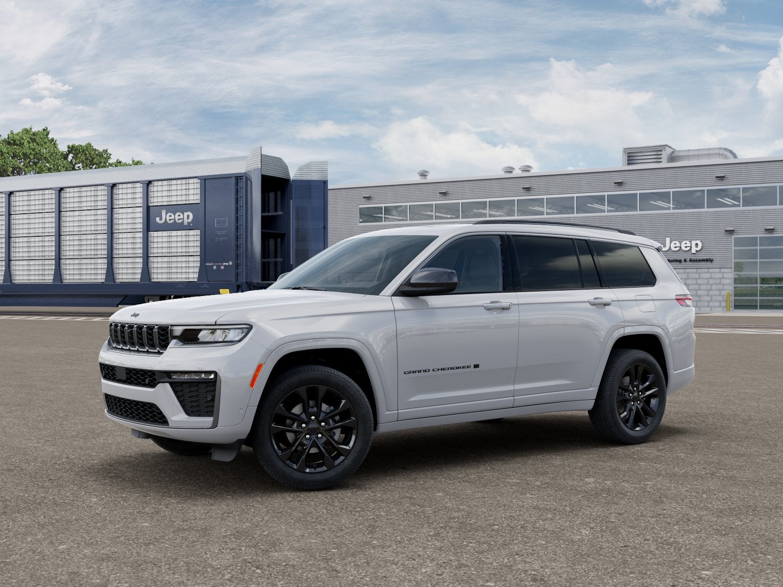 2026 Jeep Grand Cherokee GRAND CHEROKEE L LIMITED RESERVE 4X4 in Bright White Clear-Coat Exterior Paint — front three-quarter view