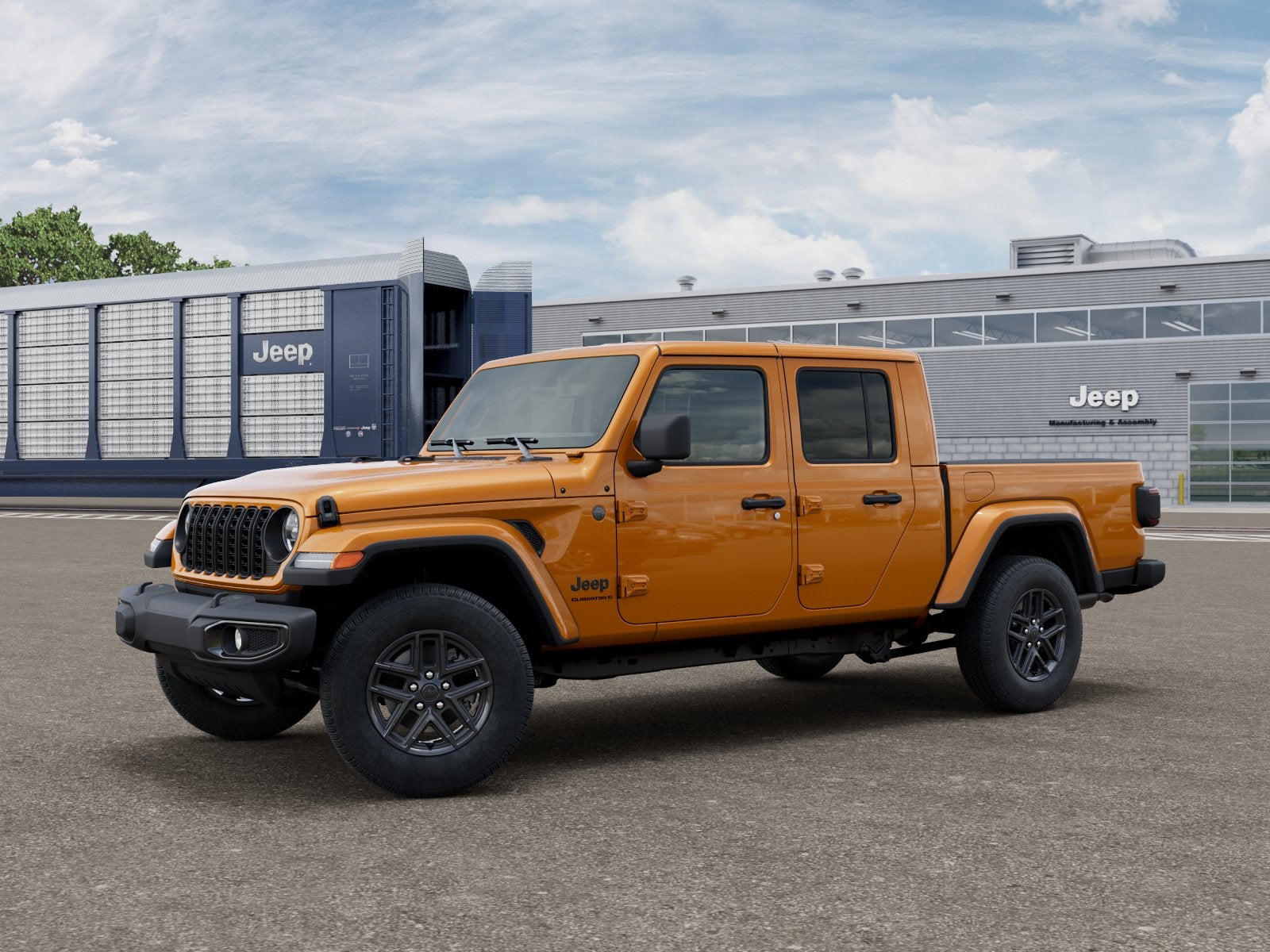 2026 Jeep Gladiator GLADIATOR SPORT S 4X4 in Goldilocks — front three-quarter view