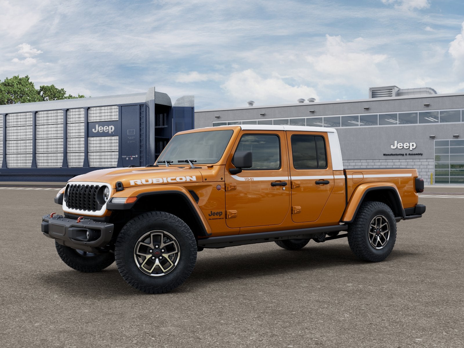 2026 Jeep Gladiator GLADIATOR RUBICON X 4X4 in Goldilocks — front three-quarter view