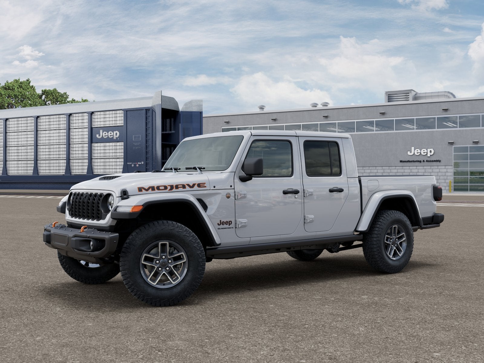2026 Jeep Gladiator GLADIATOR MOJAVE X 4X4 in Bright White Clear-Coat Exterior Paint — front three-quarter view