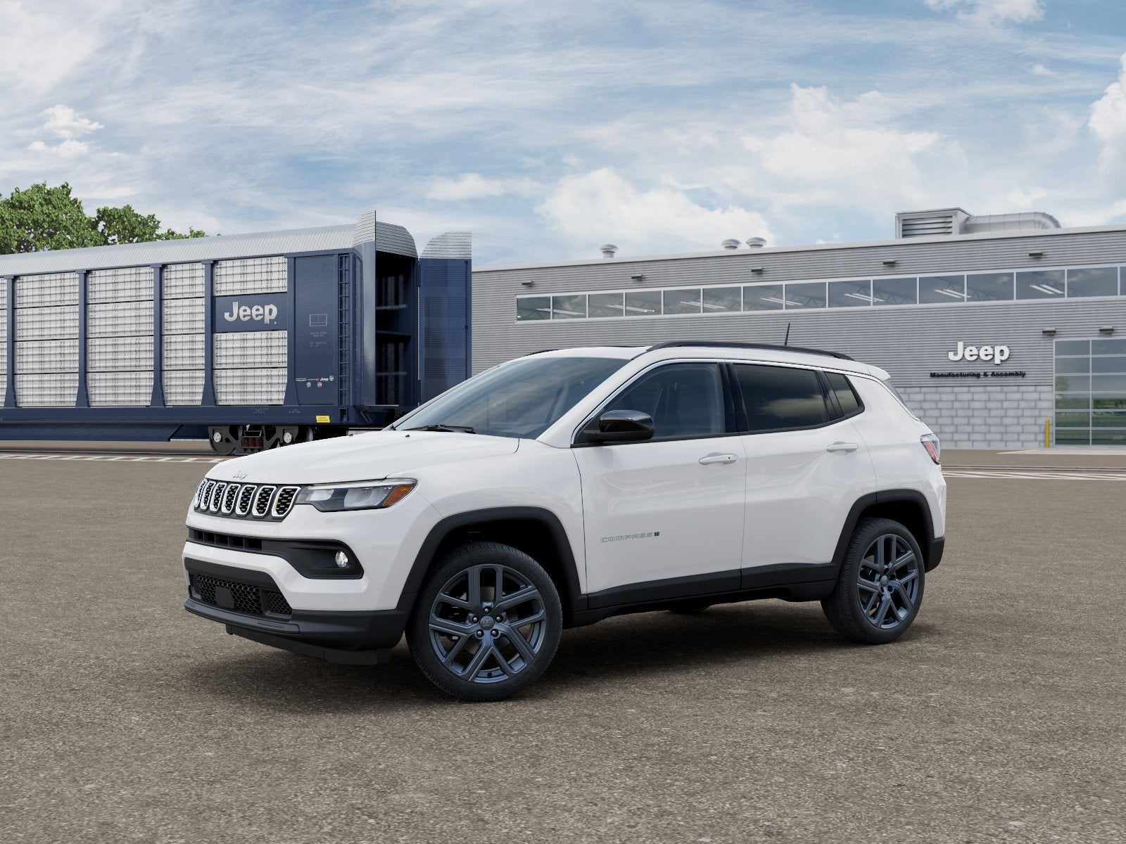 2026 Jeep Compass COMPASS 85TH ANNIVERSARY EDITION 4X4 in Bright White Clear-Coat Exterior Paint — front three-quarter view